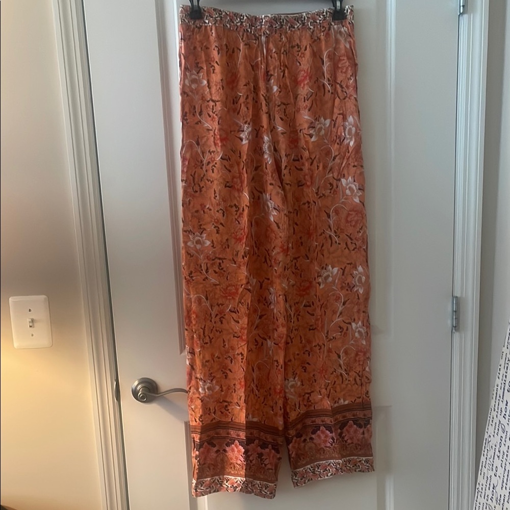 Floral Orange Women's Pants